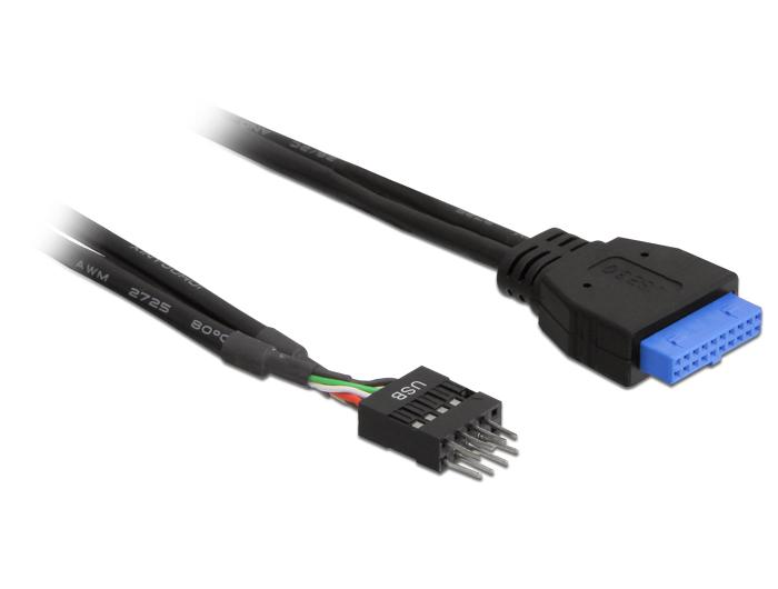 Delock Kabel USB 3.0 Pin Header Vrouwelijk > USB 2.0 Pin Header Manne - Delock