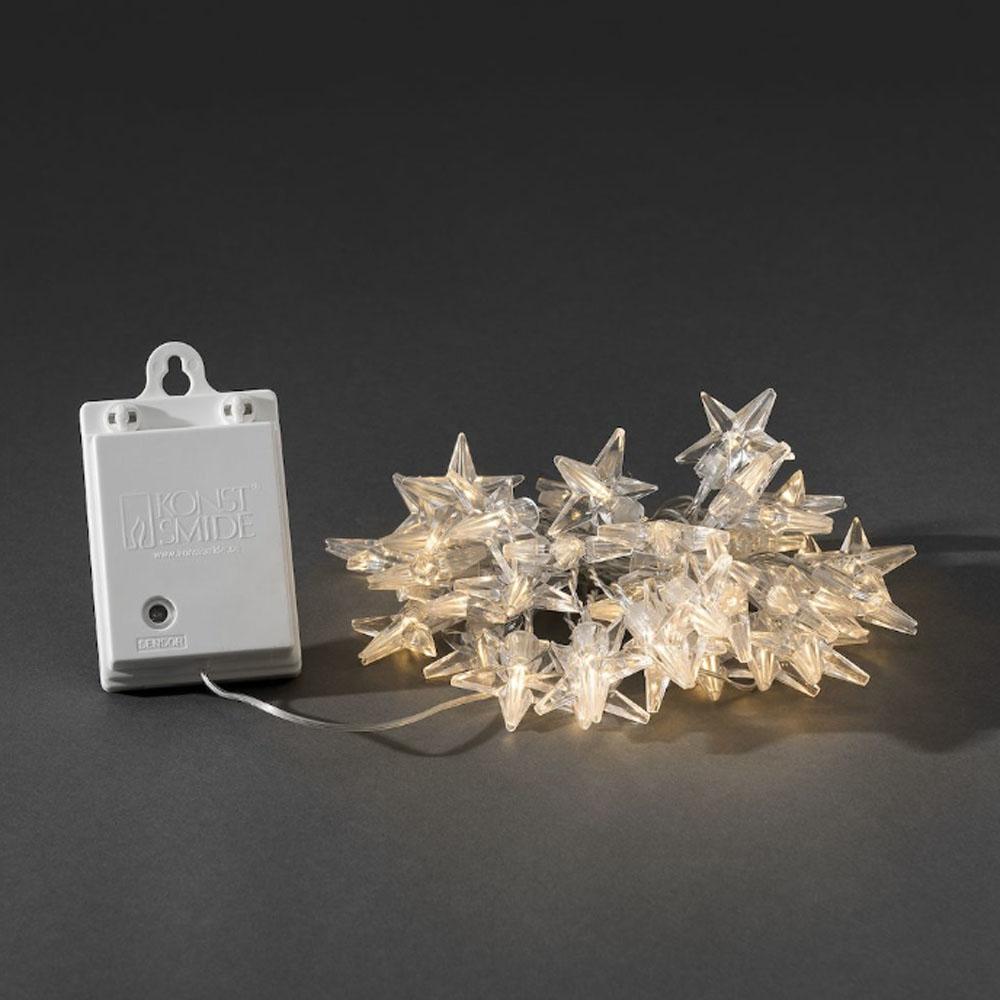 Lichtergirlande - LED-Weihnachtsbeleuchtung für draußen und drinnen - 40 Lichter - 3,9 Meter - warmweiß - 4x AA