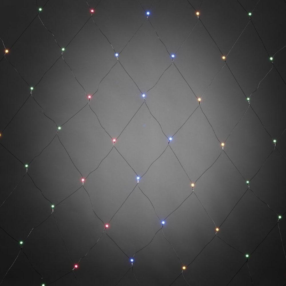 Lichtvorhang - LED-Weihnachtsbeleuchtung für innen und außen - 2 x 2 Meter - 80 Lichter - mehrfarbig