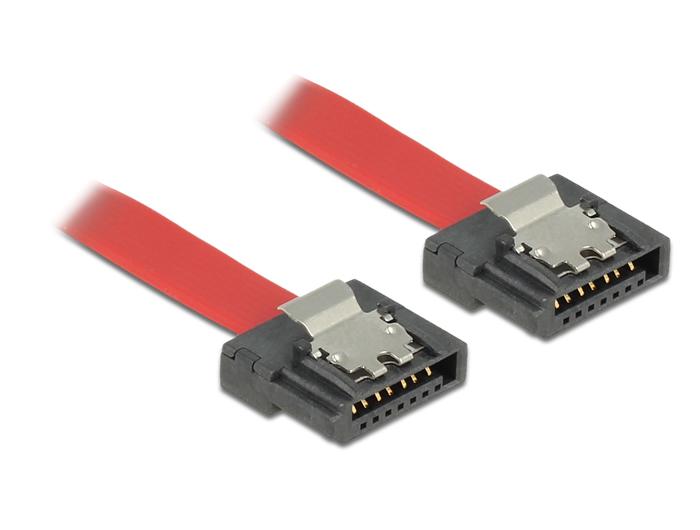 Delock Kabel SATA FLEXI 6 Gb/s 30 cm rot Metall - Delock