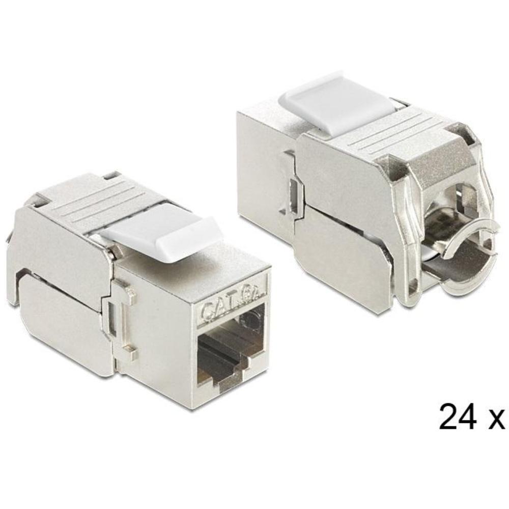 Delock Keystone Modul RJ45 Buchse > LSA Cat.6A 24 St?ck - Delock