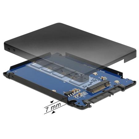 M.2 SSD auf 22 Pin SATA Gehäuse - Delock