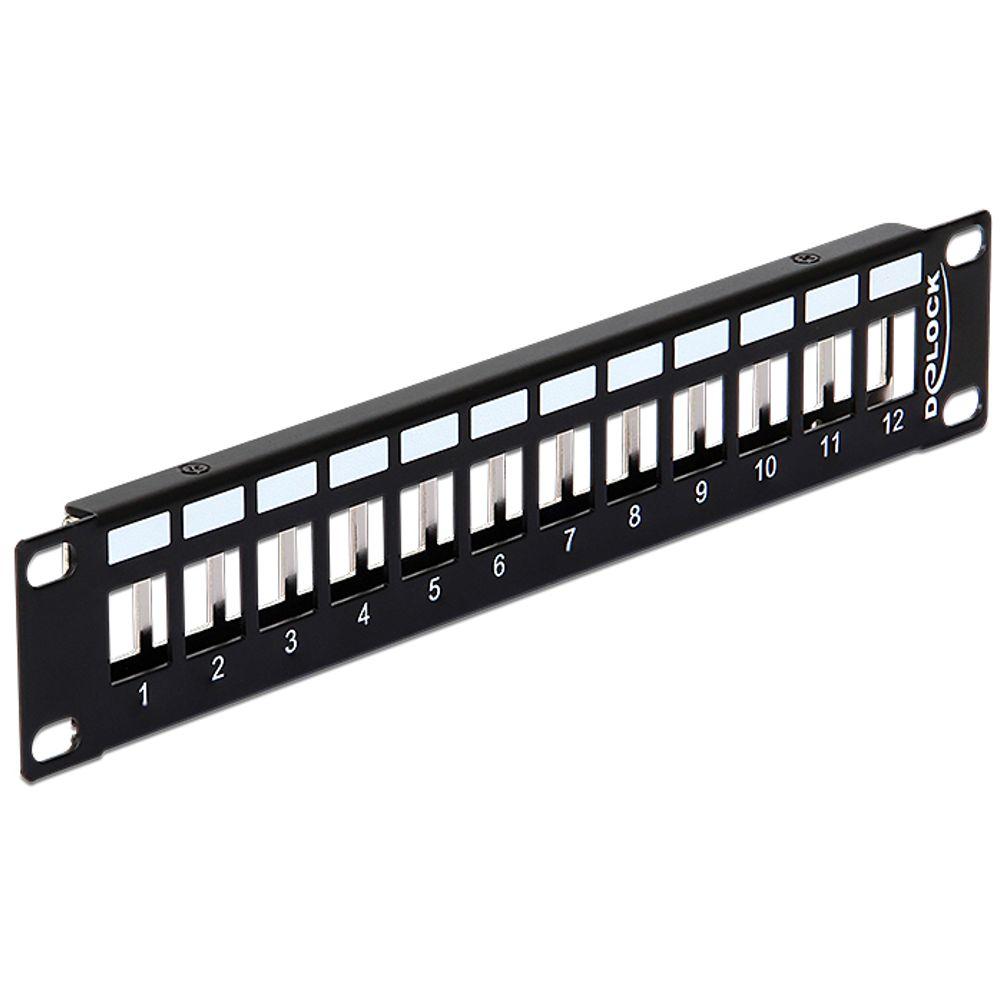 Delock 10? Keystone Patchpanel 12 Port Metall schwarz