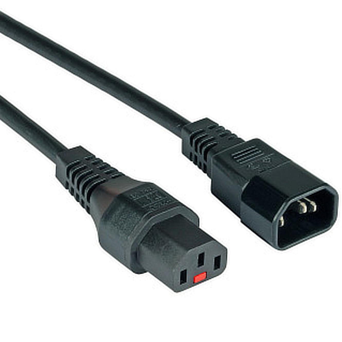Verlängerungskabel C13 C14, IEC Lock bl 3 m - EFB