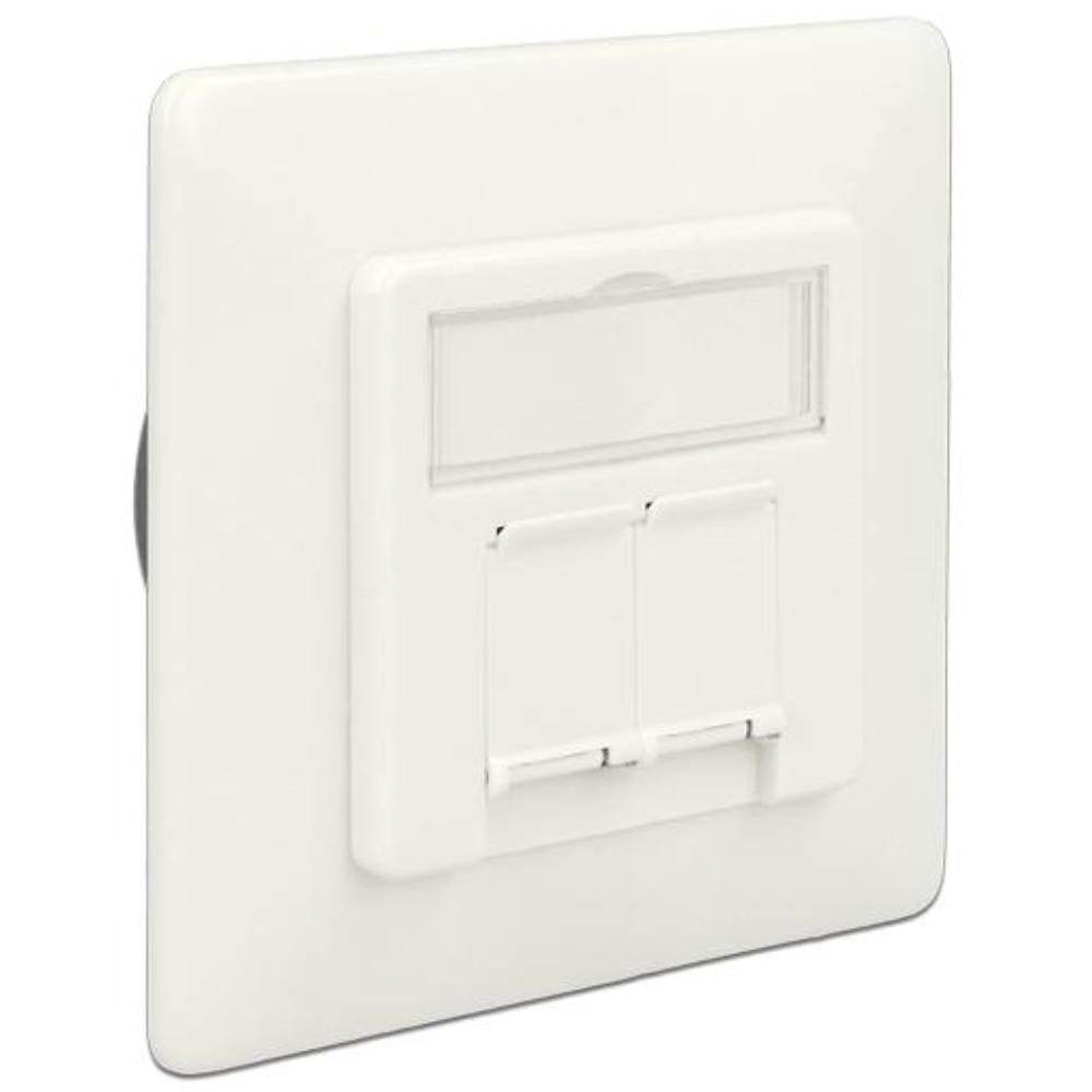Delock Netzwerk Anschlussdose Unterputz 2 Port Cat.6A LSA