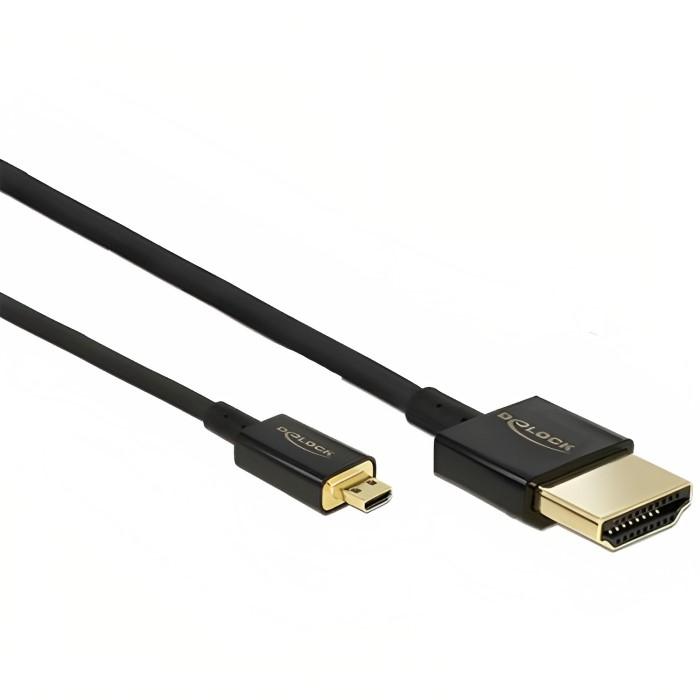 Delock - Dünnes Mikro-HDMI-auf-HDMI-Kabel - 2.0 - 1,5 m