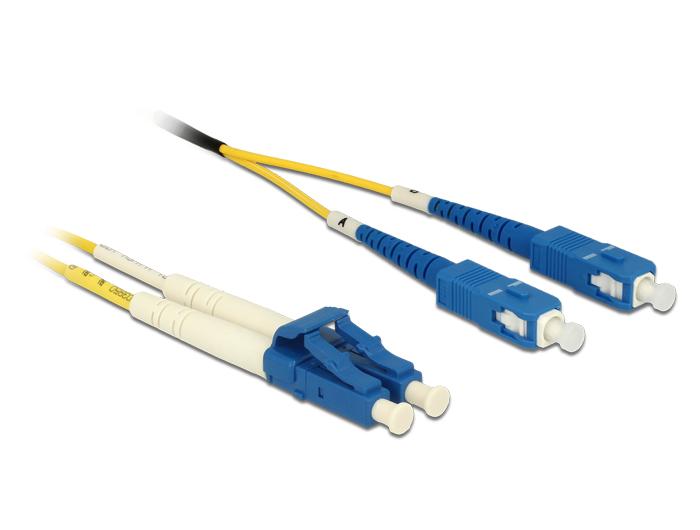 Delock Kabel Lichtwellenleiter LC > SC Singlemode OS2 2 m - Delock