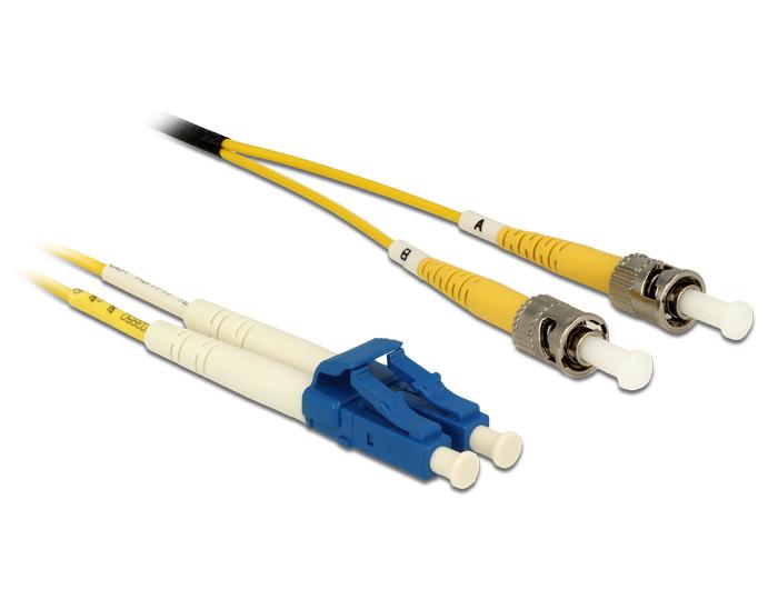Delock Kabel Lichtwellenleiter LC > ST Singlemode OS2 2 m - Delock