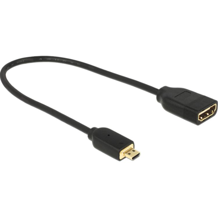 Delock High Speed HDMI Kabel mit Ethernet HDMI Micro-D Stecker > HDMI - Delock