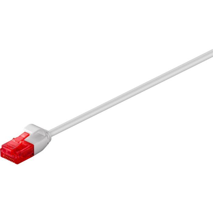 Cat 6, U/UTP Slim-Kabel, CU, (grau) Zum Anschluss von Netzwerkkomponenten mit 2