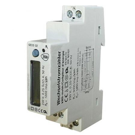 KWh-Zähler - 1 Phase - 32A - Techtube Pro