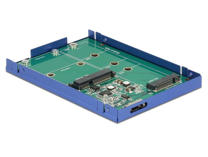 M.2 + mSATA SSD auf USB Micro Gehäuse - Delock