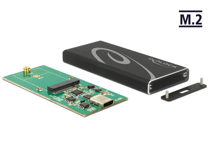 M.2 SSD auf USB C Gehäuse - Delock