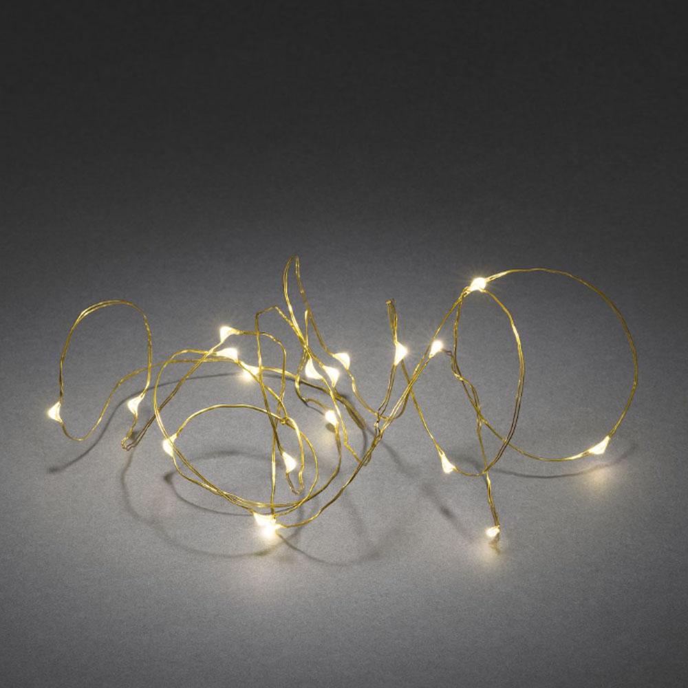 Lichterketten - LED-Weihnachtsbeleuchtung für den Innenbereich - 40 Lichter - 3,9 Meter - warmweiß - 4x AA