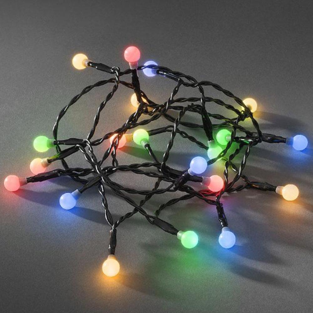 Lichterkette - LED-Weihnachtsbeleuchtung für den Innenbereich - 50 Lichter - 3,92 Meter - mehrfarbig - 3x AA