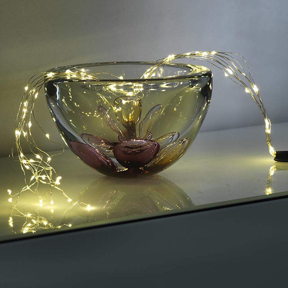 Drahtbeleuchtung - LED-Weihnachtsbeleuchtung innen - 200 Lichter - 2 Meter - warmweiß