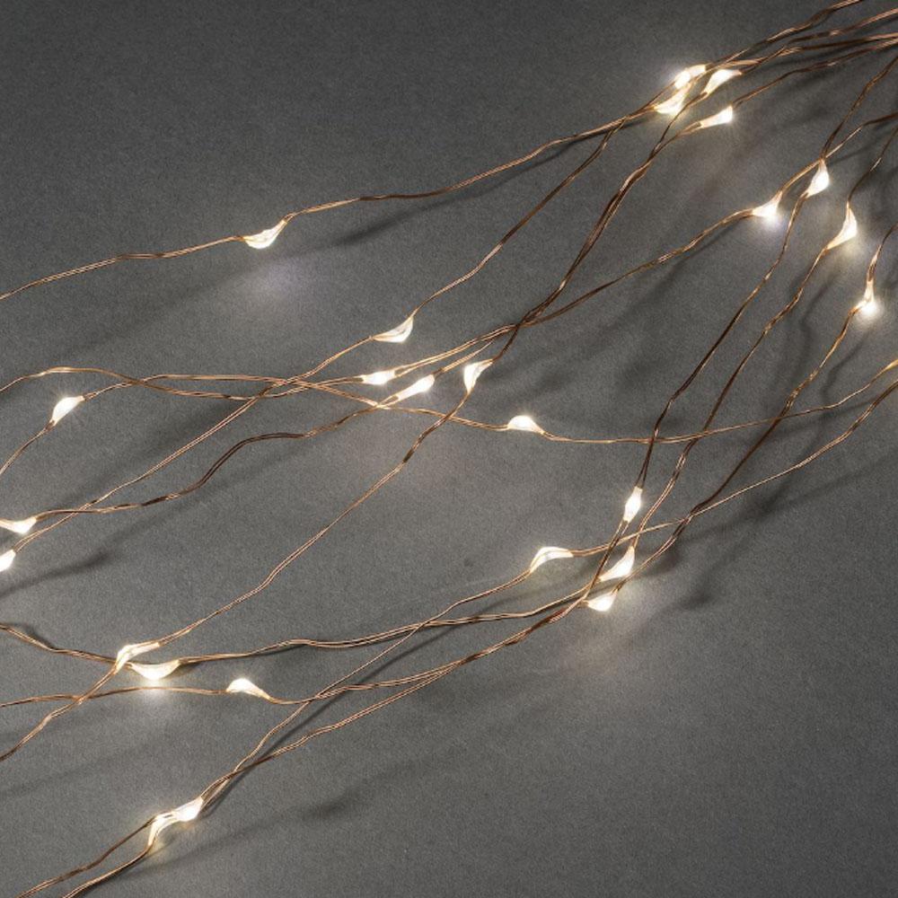 Drahtbeleuchtung - LED-Weihnachtsbeleuchtung innen - 90 Lichter - 0,9 Meter - warmweiß