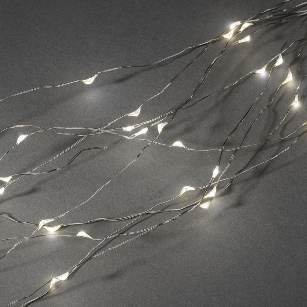 Drahtbeleuchtung - LED-Weihnachtsbeleuchtung innen - 200 Lichter - 2 Meter - warmweiß