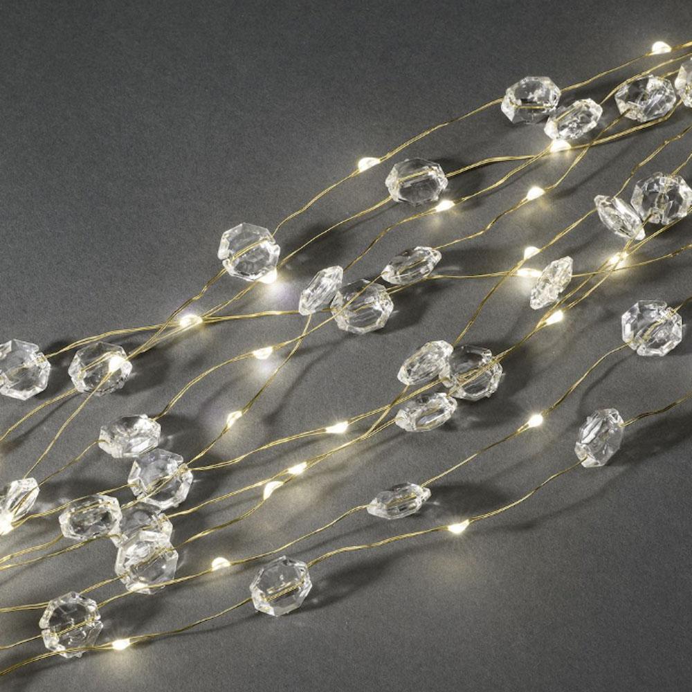 Drahtbeleuchtung - LED-Weihnachtsbeleuchtung innen - 200 Lichter - 2 Meter - warmweiß