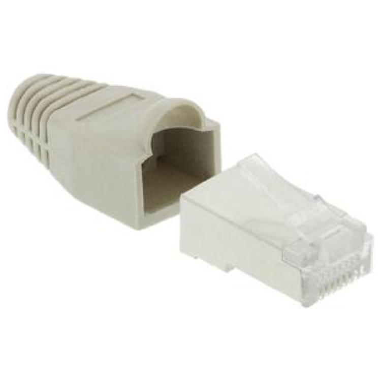 Cat 6 modularer RJ45 Stecker + Tülle - 10 Stück
