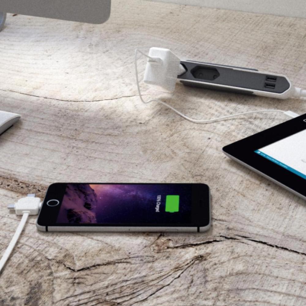 Steckdosenleiste 2-fach - USB - Powercube