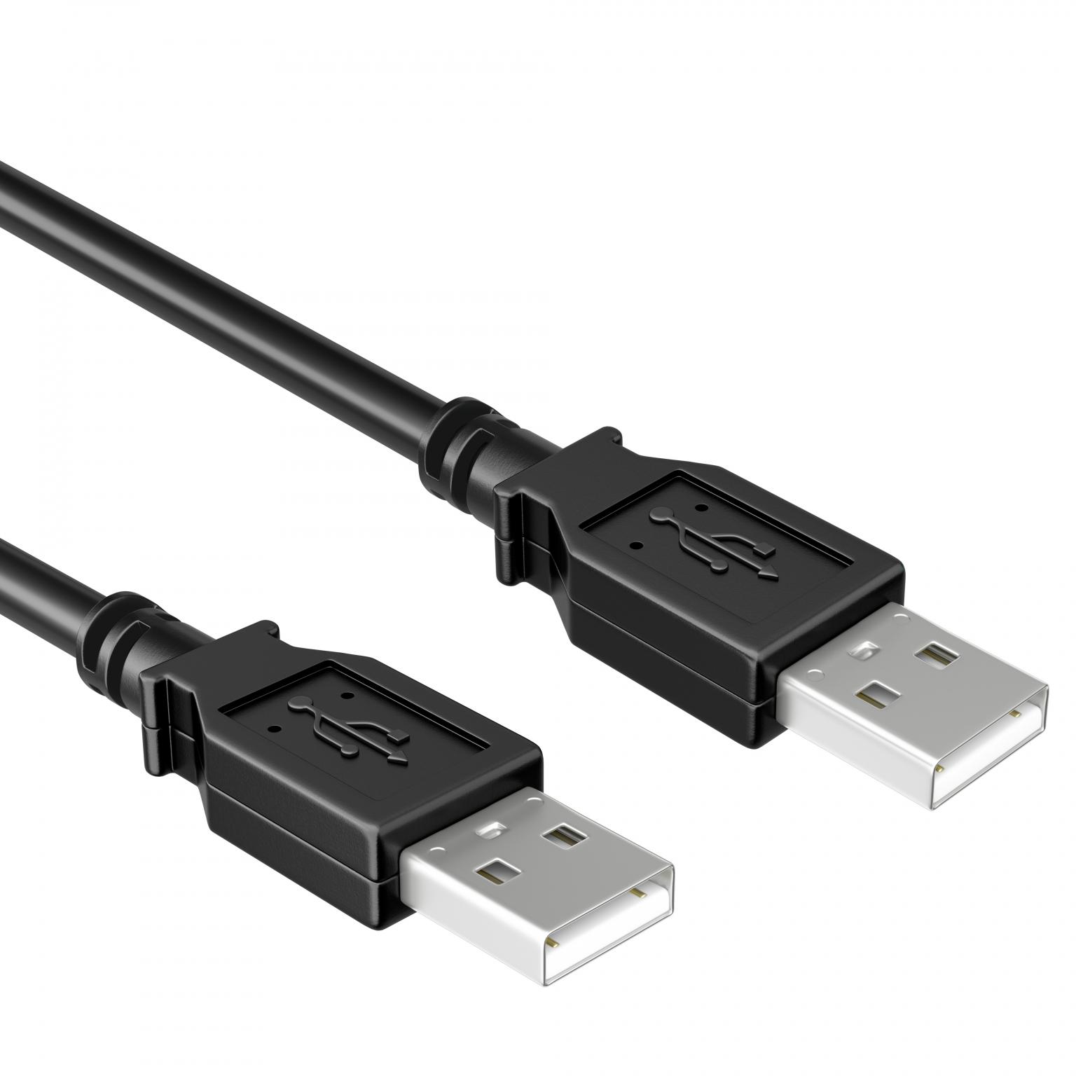 USB 2.0 Kabel A male - A male 1.00 m Zwart - Allteq