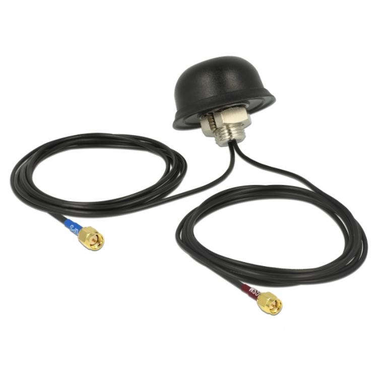 Navilock Multiband GPS LTE UMTS GSM SMA 2 - 5 dBi Antenne 2 x 2 m RG- - Navilock