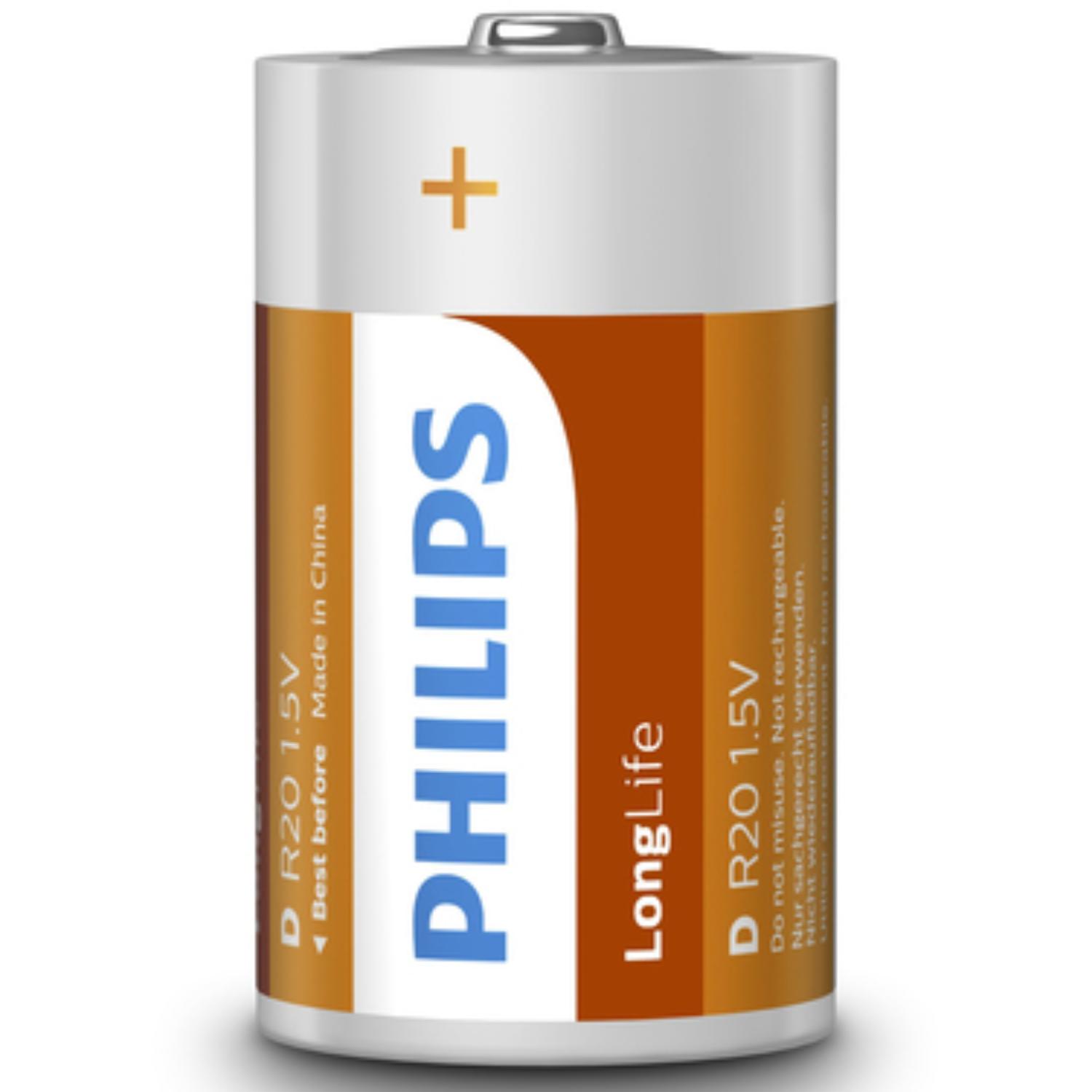 D Batterij - Zink - Philips