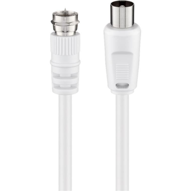 F-Stecker auf Koaxialkabel - 2,5 Meter - Goobay