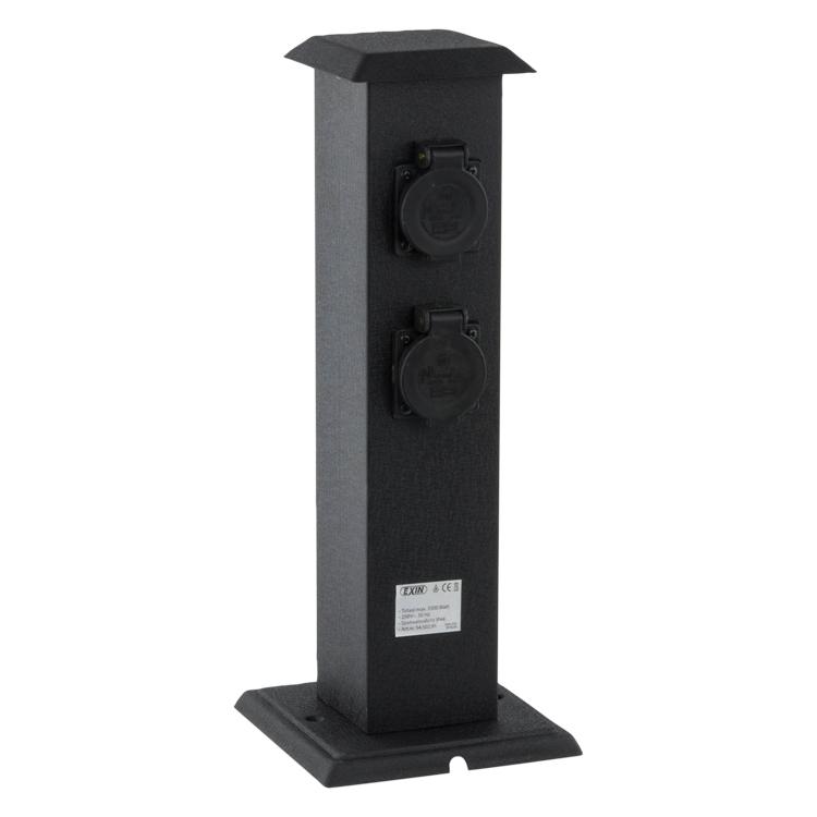 Gartenmast mit Steckdose - 4-fach