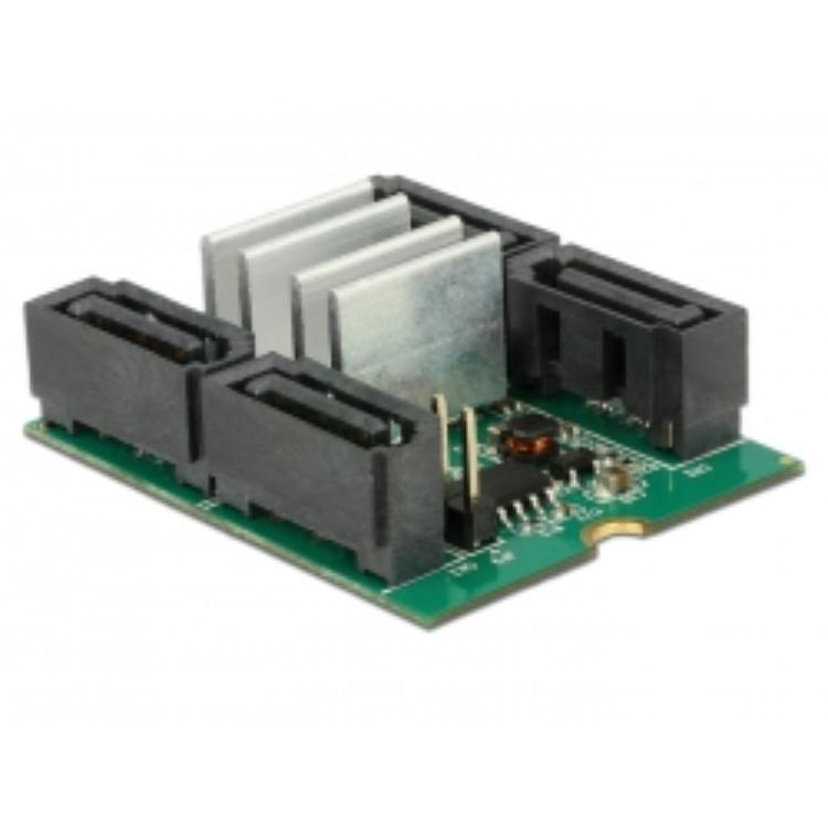 M.2 NGFF auf 4x SATA Adapter - Delock