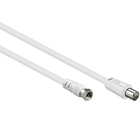 F-Stecker auf Koaxialkabel - 2,5 Meter - Goobay