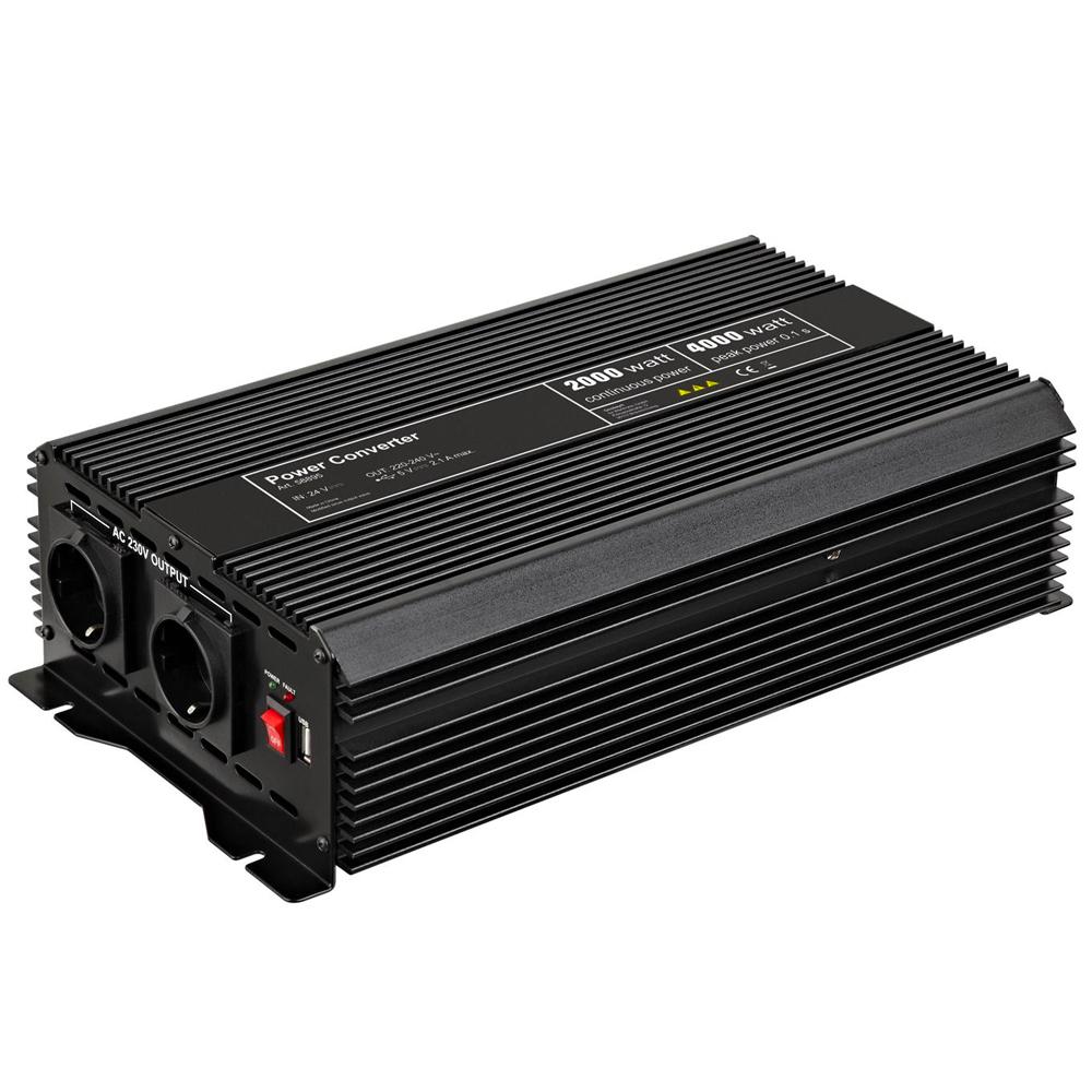 Spannungswandler 24 - 230V - 2000 Watt - Goobay