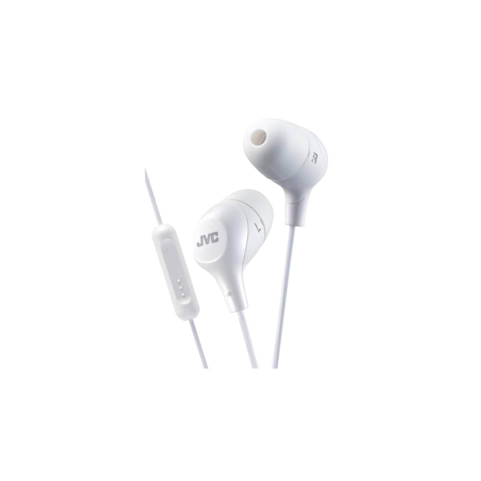 HA-FX38M-W JVC Marshmallow Remote In-Ear Stereo Headphone White - JVC