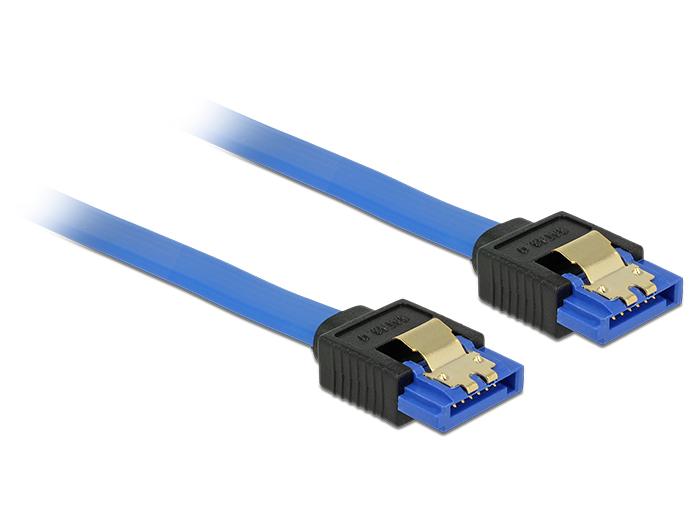 Delock Kabel SATA 6 Gb/s Buchse gerade > SATA Buchse gerade 30 cm blau mit - Delock