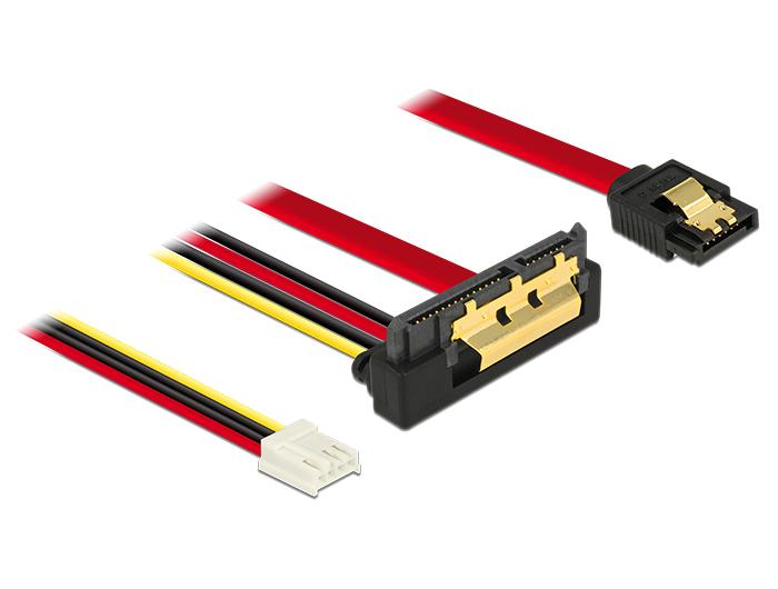 Delock Kabel SATA 6 Gb/s 7 Pin Female + Floppy 4 Pin Power Supply Female - Delock