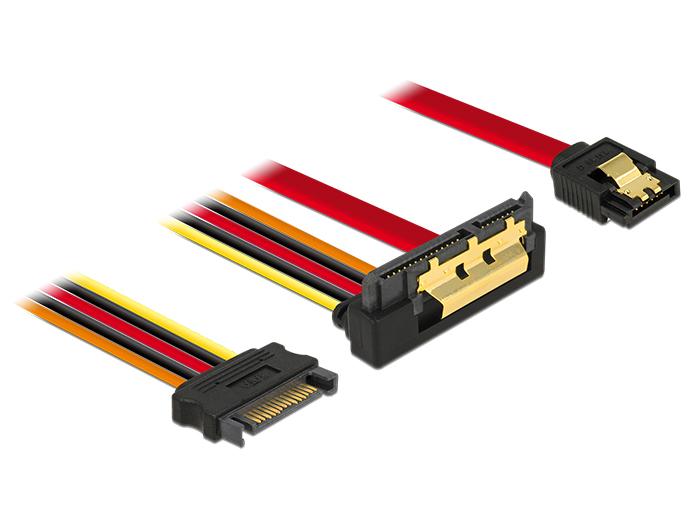 Delock Kabel SATA 6 Gb/s 7 Pin Buchse + SATA 15 Pin Power Stecker - Delock