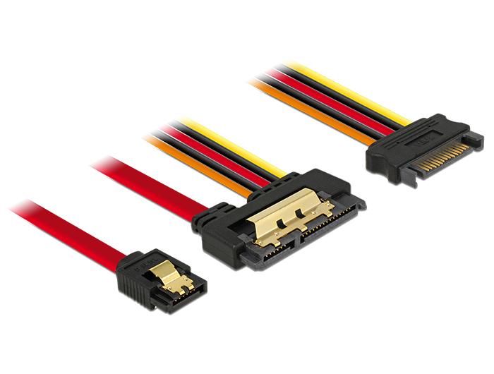 Delock Kabel SATA 6 Gb/s 7 Pin Buchse + SATA 15 Pin Power Stecker - Delock
