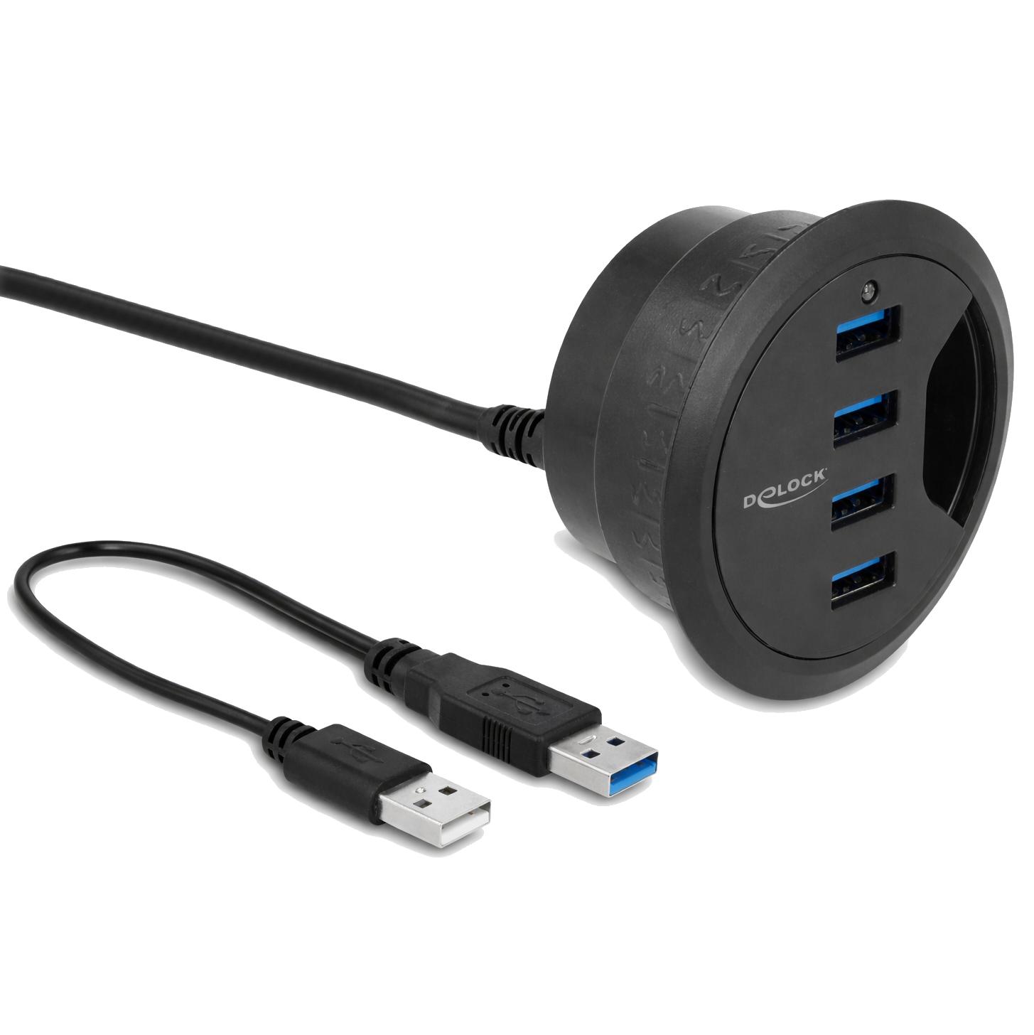 Tisch-USB-Hub Einbau