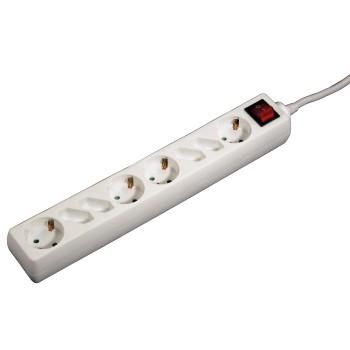 8 fach Powerstrip, mit Schalter, 1,4 m, weiß - Hama