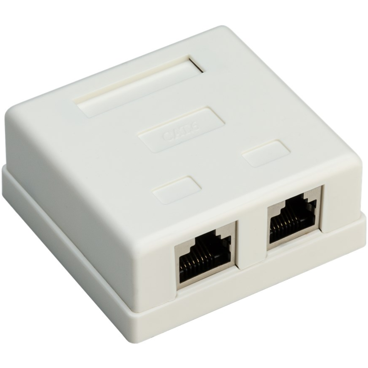 2 Port RJ45 Aufputz Installationsdose, Cat 6, STP geschirmt