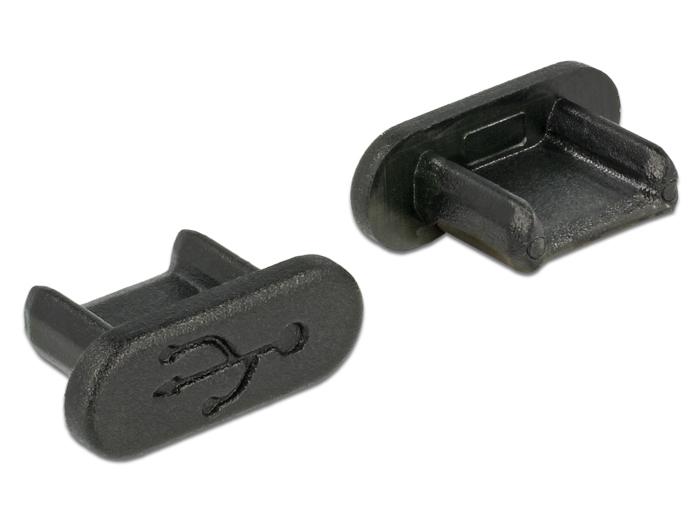 Delock Staubschutzkappe für USB 2.0 Micro-B Stecker ohne Griff 10 Stück