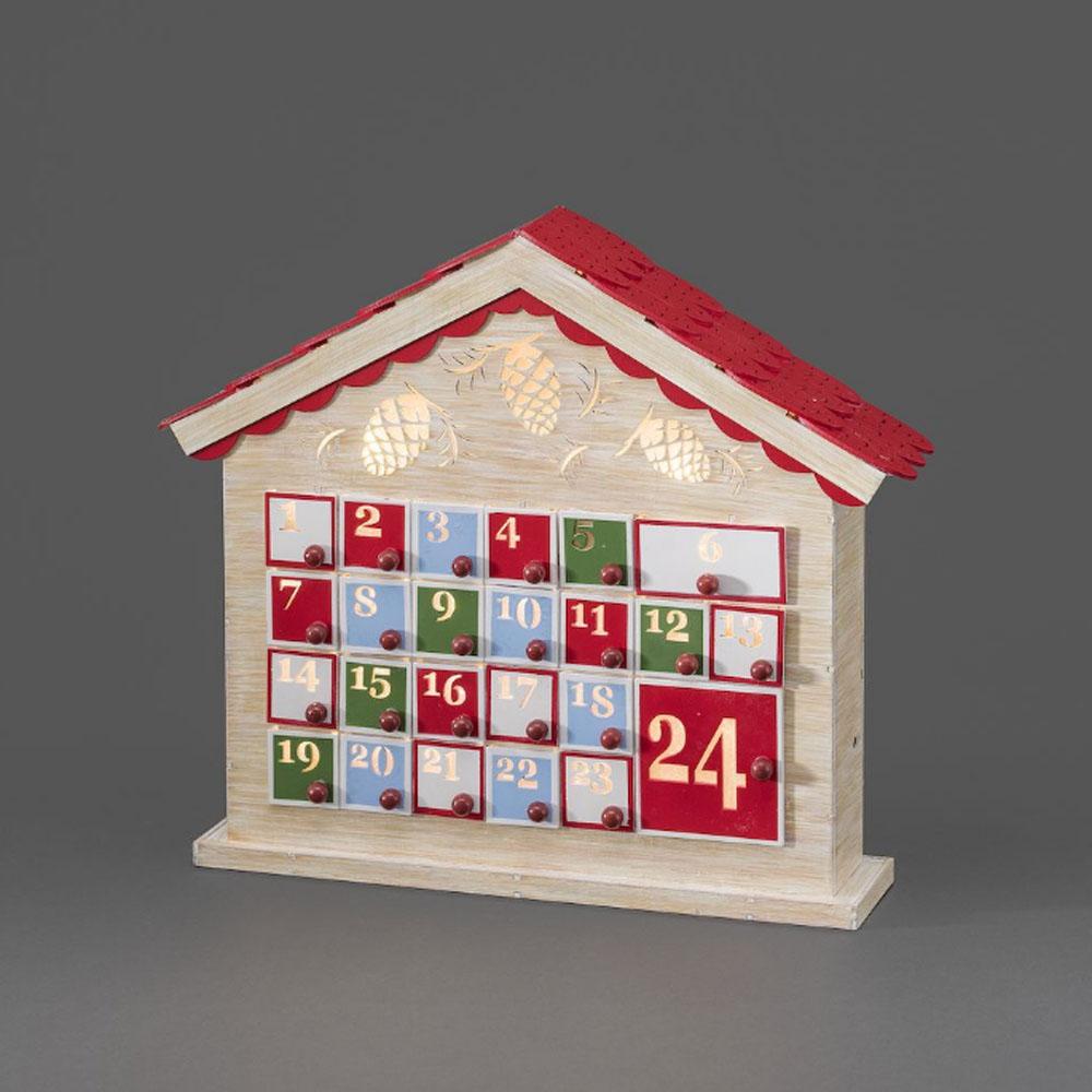 Weihnachtshaus - led Weihnachtsbeleuchtung innen - 29 Lichter - 36 x 42 cm - warmweiß