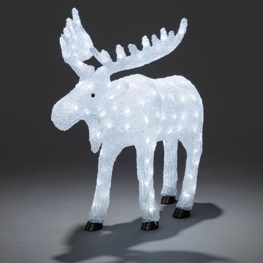 Elch - LED-Weihnachtsbeleuchtung für innen und außen - 136 Lichter - 43 x 965 cm - kaltweiß