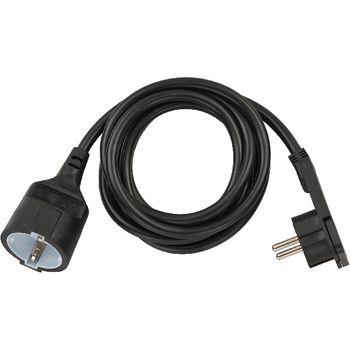 Netzverlängerungskabel 2 m H05VV F 3G1,5 IP20 Schwarz - Brennenstuhl