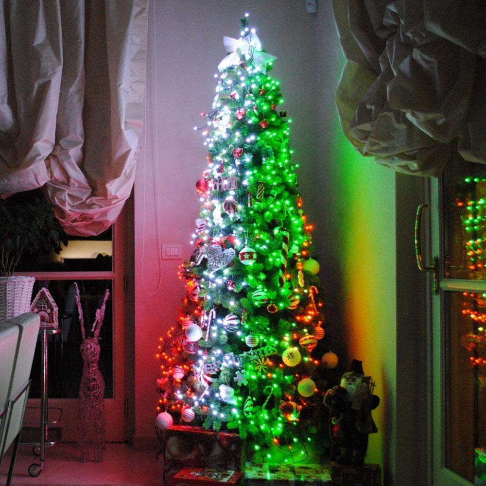 Twinkly Weihnachtsbaumbeleuchtung - LED-Weihnachtsbeleuchtung für innen und außen - 105 Lichter - 10,5 Meter - RGB