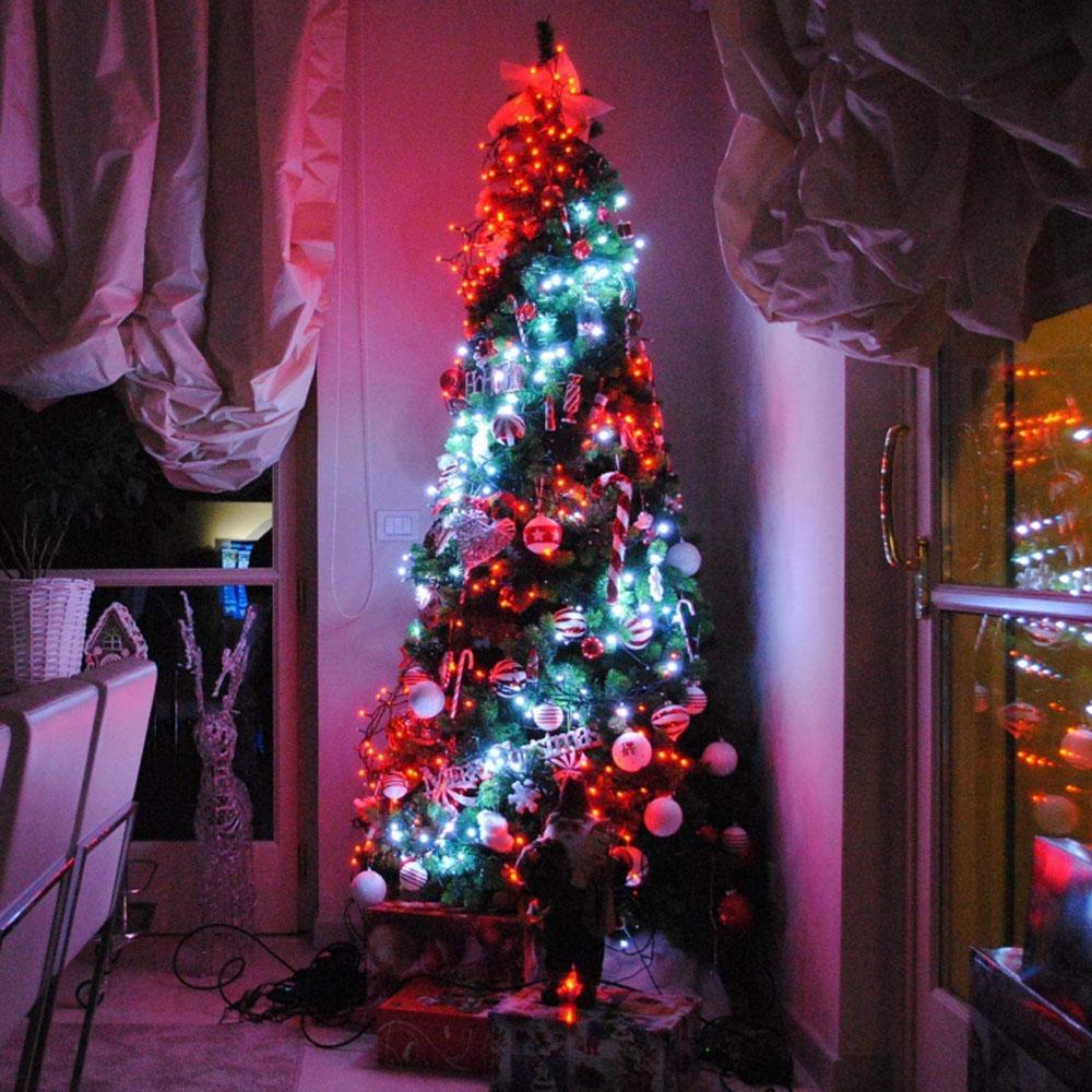 Twinkly Weihnachtsbaumbeleuchtung - LED-Weihnachtsbeleuchtung für innen und außen - 105 Lichter - 10,5 Meter - RGB