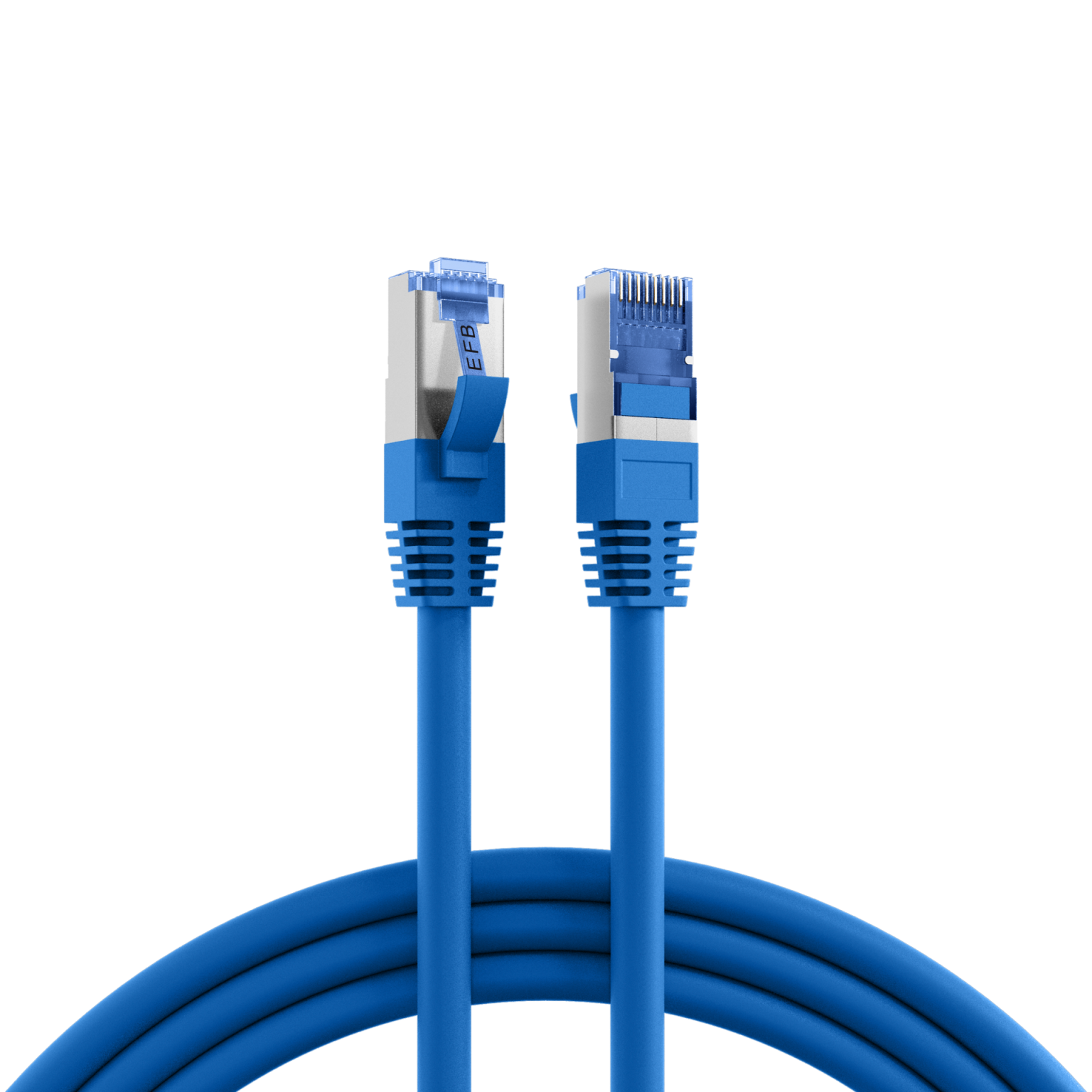 RJ45 Patchkabel S/FTP, Kat.6A, Kat.7 Rohkabel TPE superflex, 2m, blau - EFB