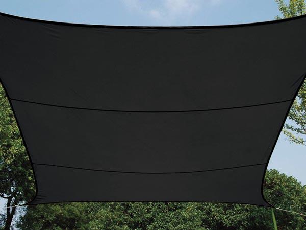 WATERDOORLATEND ZONNEZEIL - VIERKANT - 3,6 x 3,6 m - KLEUR: ANTRACIET