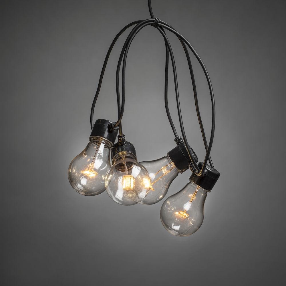 Lichterkette - LED-Weihnachtsbeleuchtung für innen und außen - 20 Lichter - 9,5 Meter - extra warmweiß